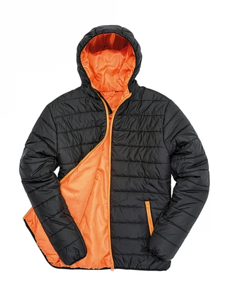 Soft Padded Jacket – Black/Orange